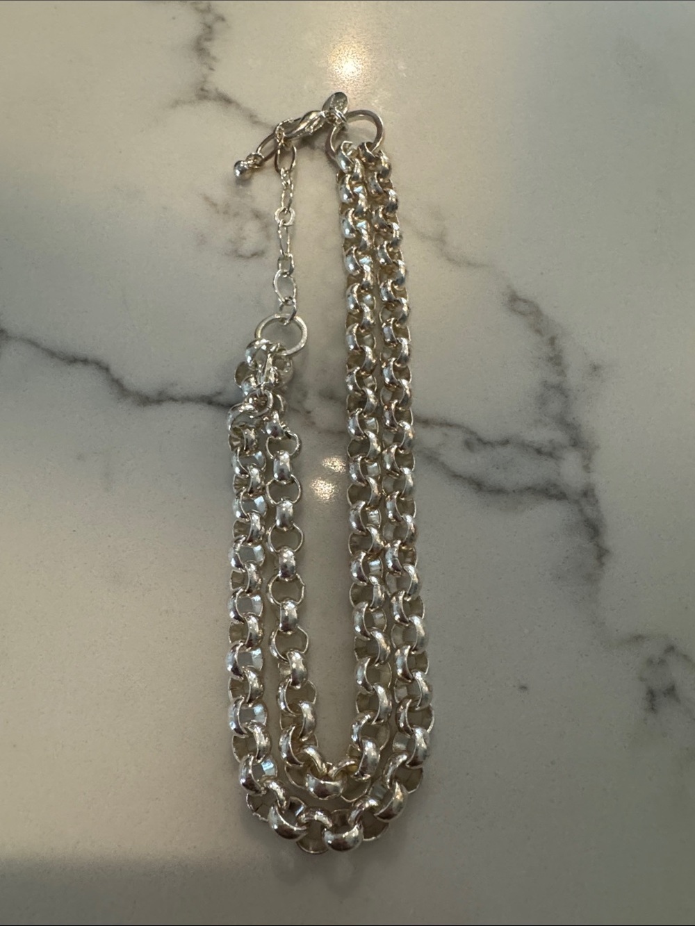Origami Owl Silver Multi-Strand Chain Charm Bracelet